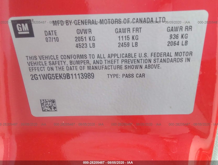 2G1WG5EK9B1113989