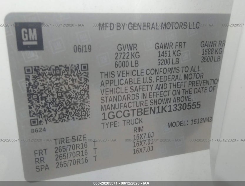 1GCGTBEN1K1330555