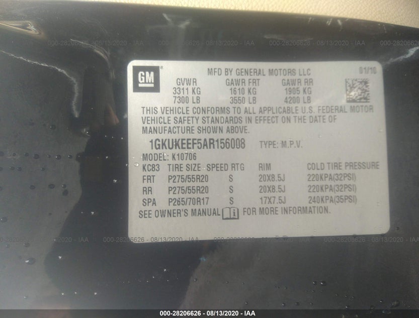 1GKUKEEF5AR156008