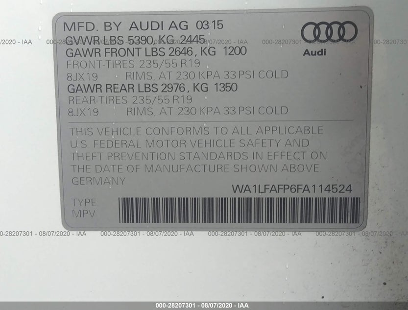 WA1LFAFP6FA114524