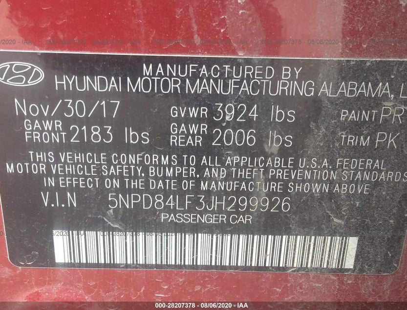 5NPD84LF3JH299926