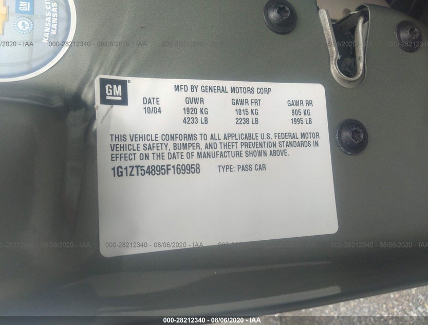 1G1ZT54895F169958