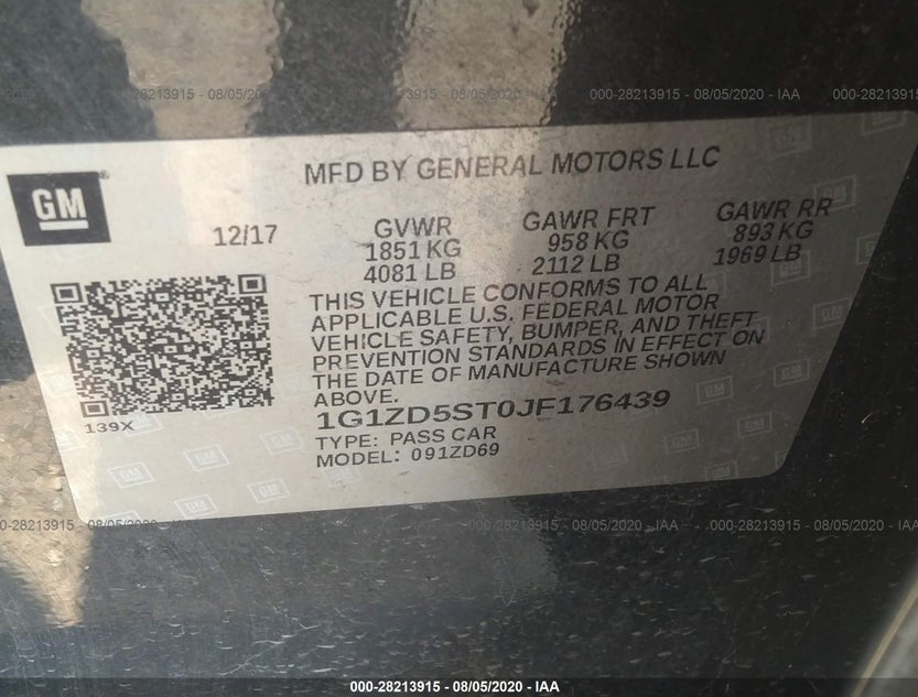 1G1ZD5ST0JF176439
