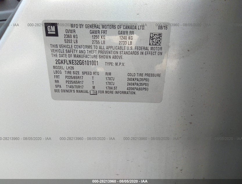 2GKFLNE32G6101001