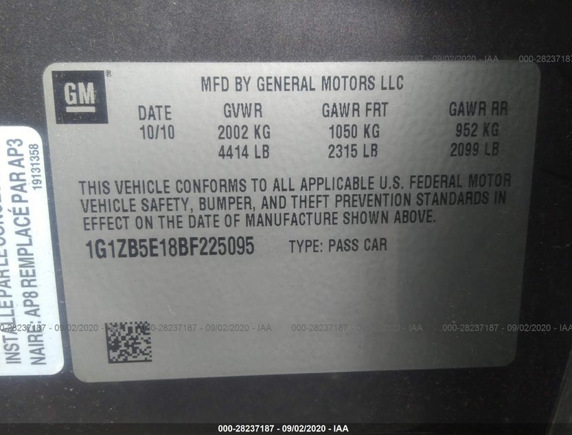 1G1ZB5E18BF225095