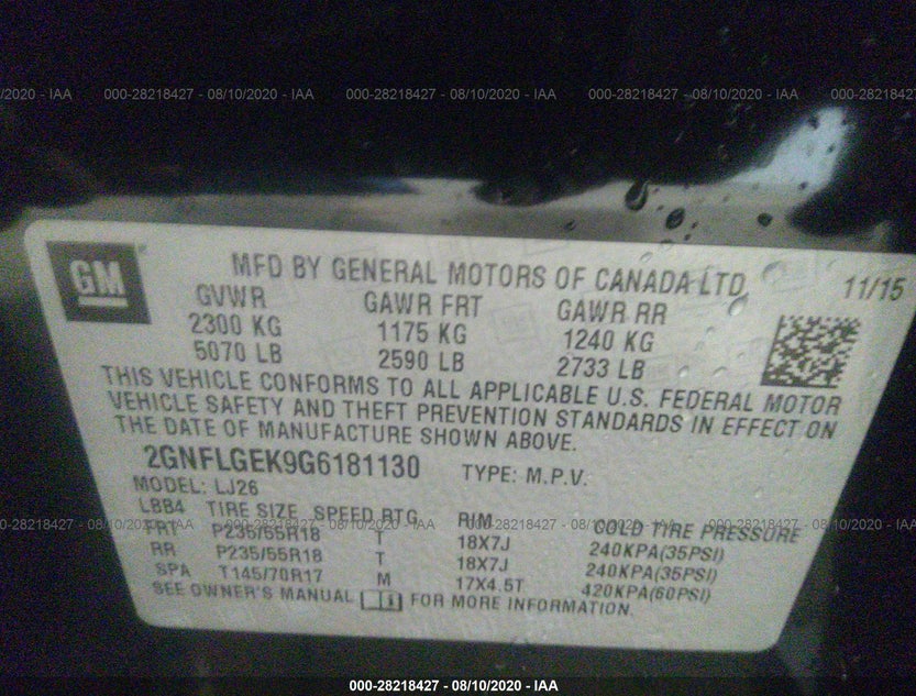 2GNFLGEK9G6181130