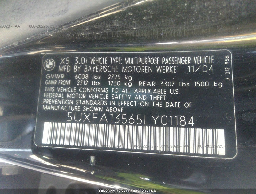 5UXFA13565LY01184