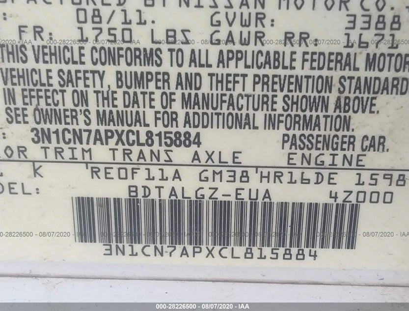 3N1CN7APXCL815884