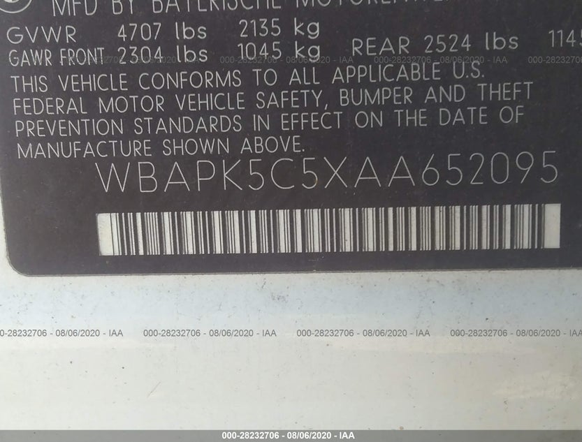 WBAPK5C5XAA652095