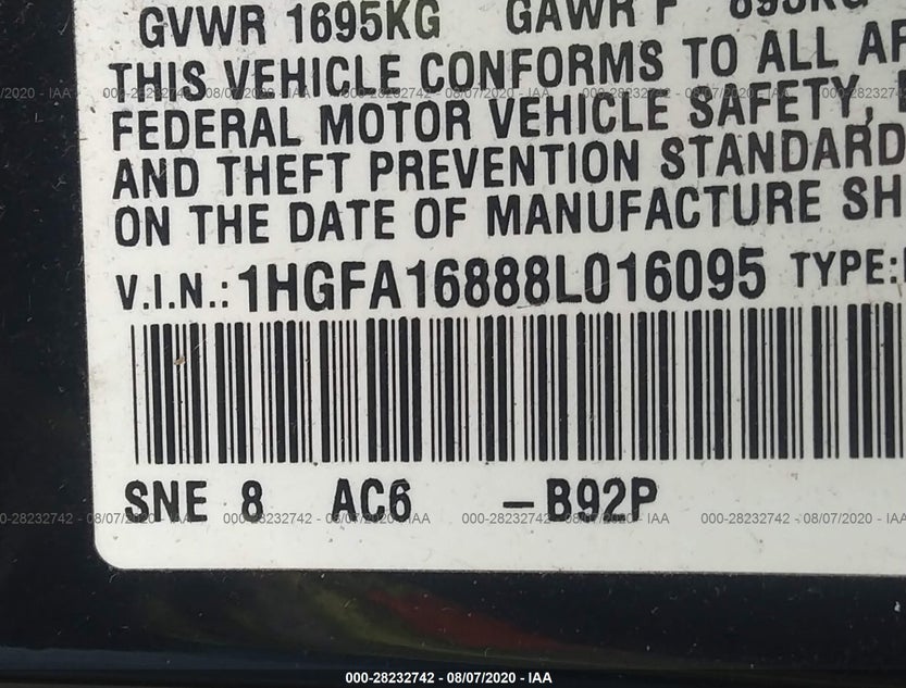 1HGFA16888L016095