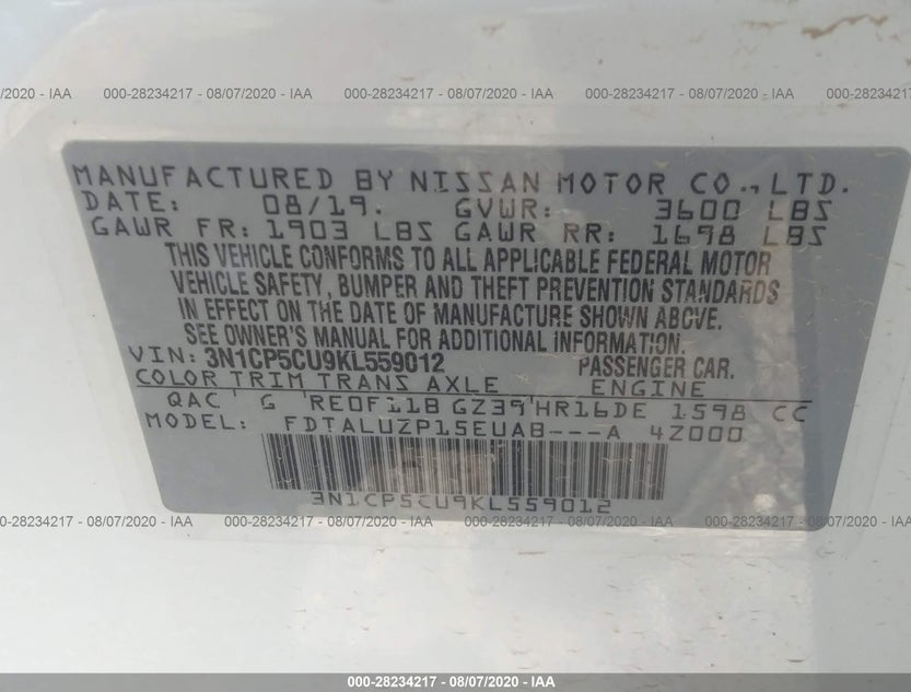 3N1CP5CU9KL559012