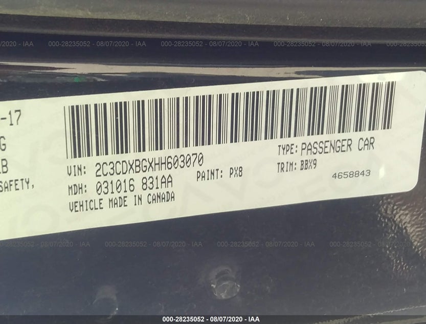 2C3CDXBGXHH603070