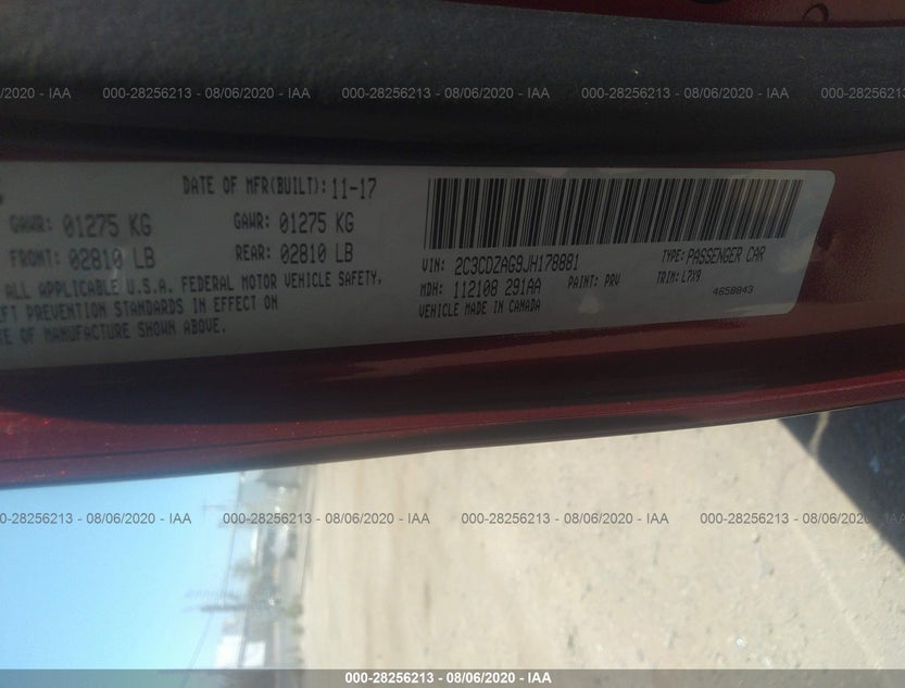 2C3CDZAG9JH178881