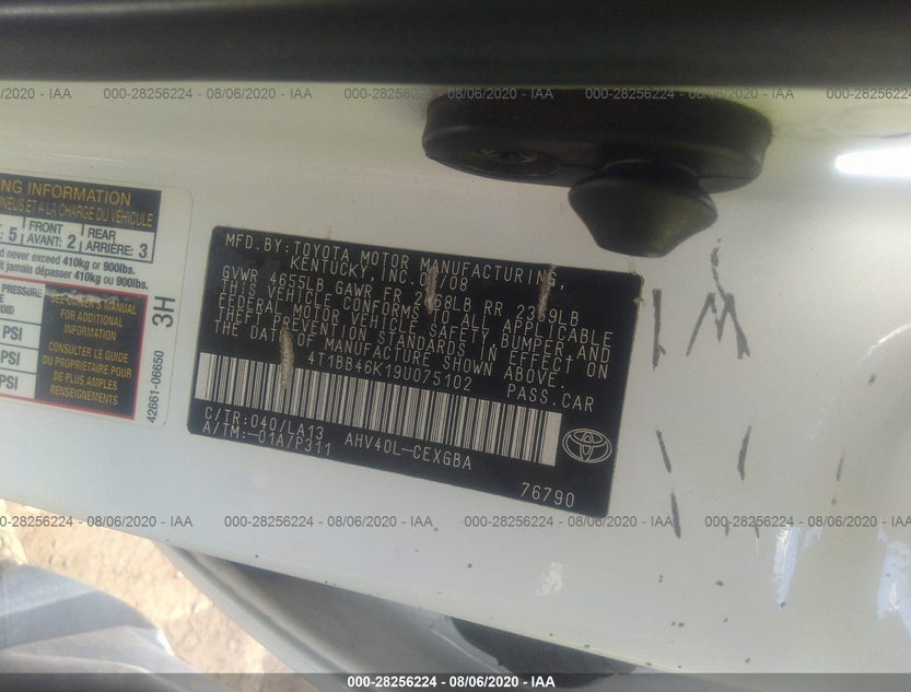 4T1BB46K19U075102
