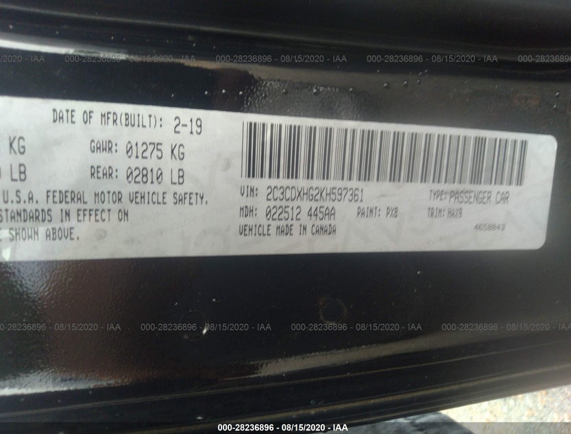 2C3CDXHG2KH597361
