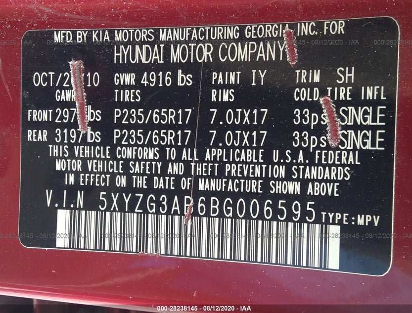 5XYZG3AB6BG006595