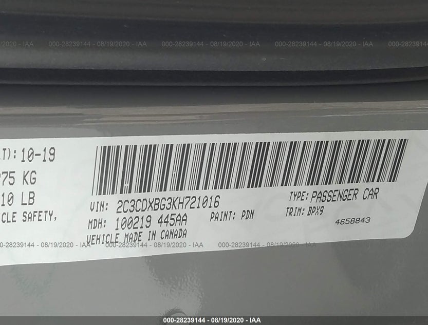 2C3CDXBG3KH721016