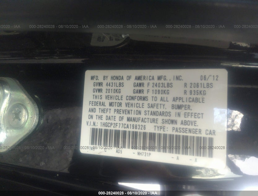 1HGCP2F77CA198326