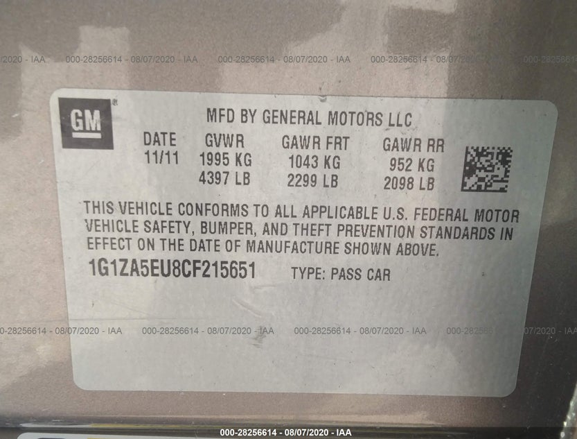 1G1ZA5EU8CF215651
