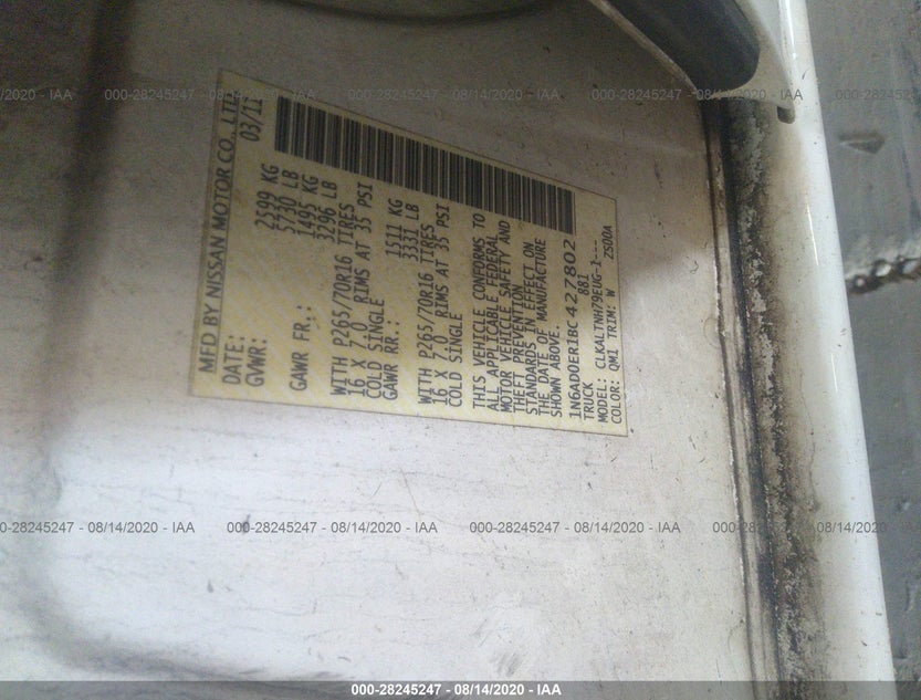 1N6AD0ER1BC427802