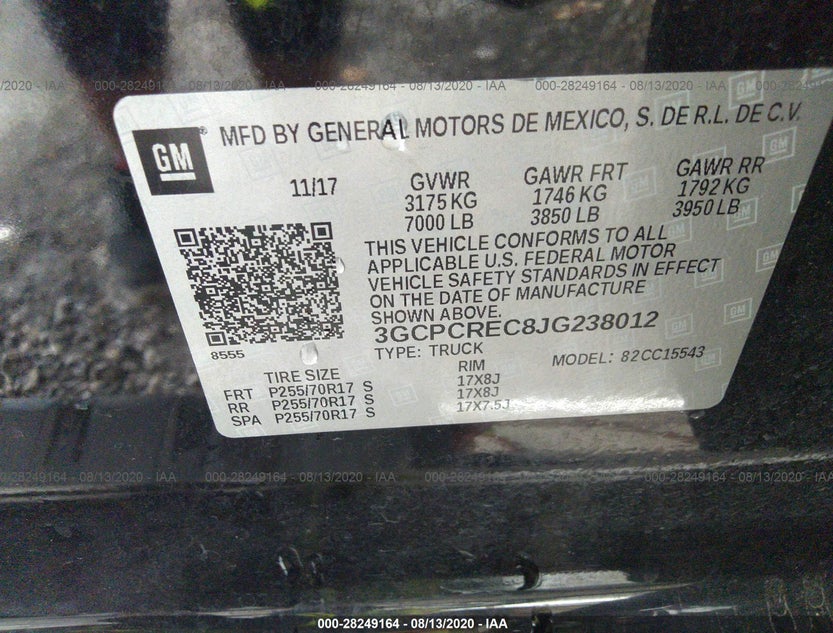 3GCPCREC8JG238012