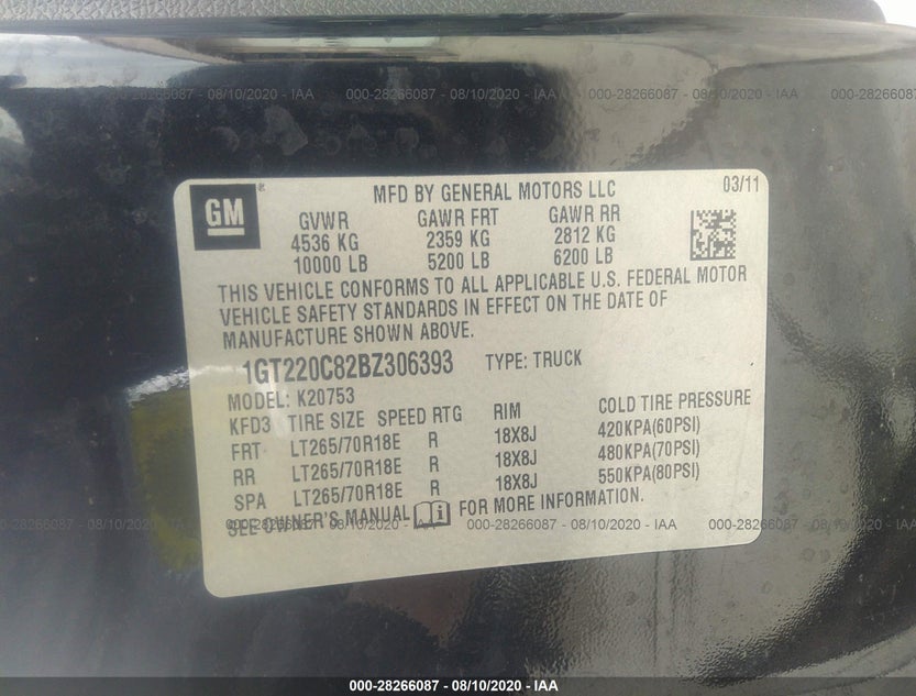 1GT220C82BZ306393