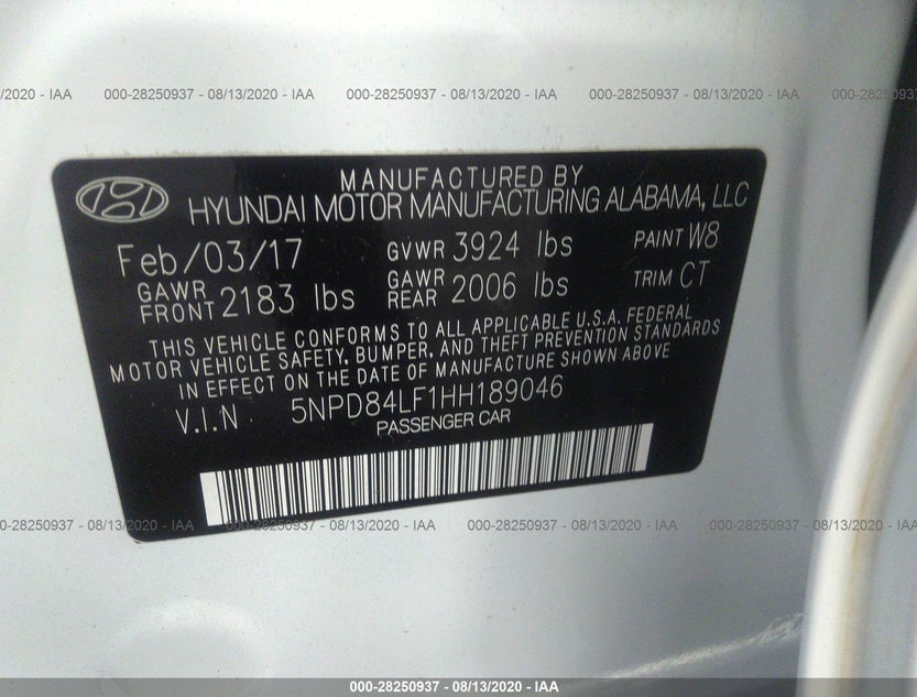 5NPD84LF1HH189046