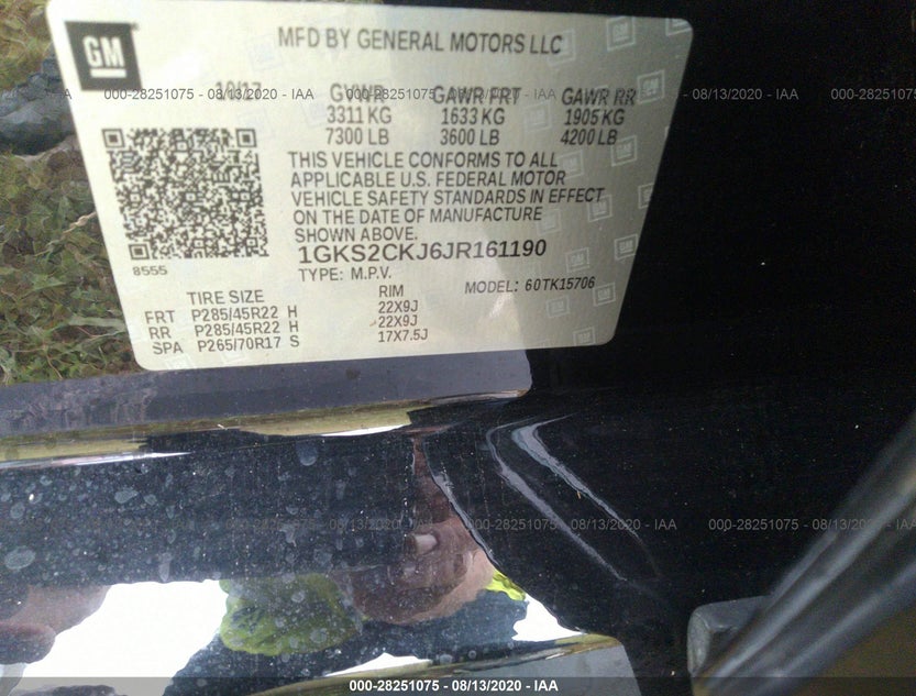 1GKS2CKJ6JR161190