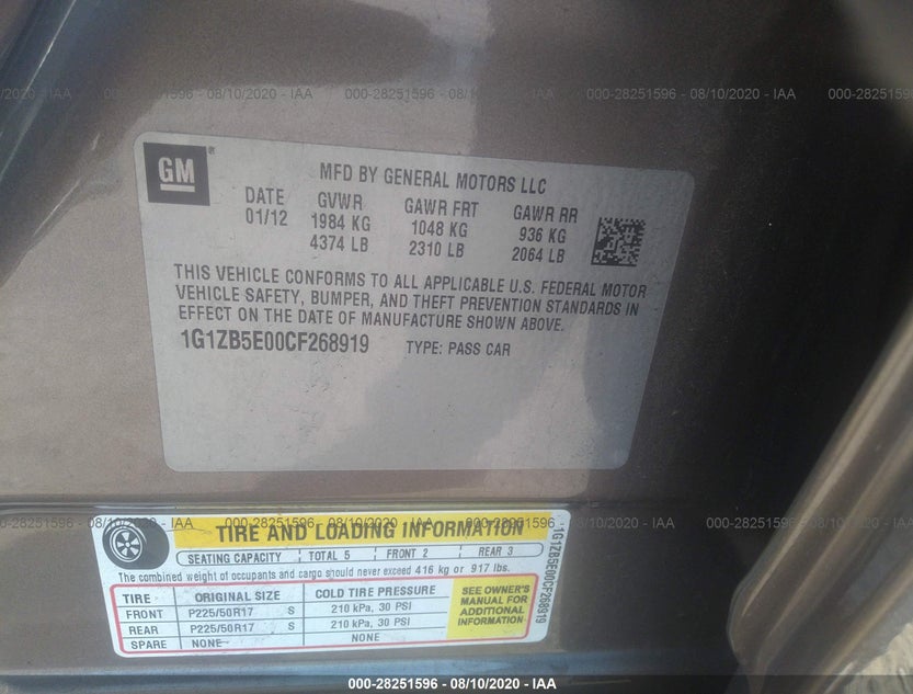 1G1ZB5E00CF268919