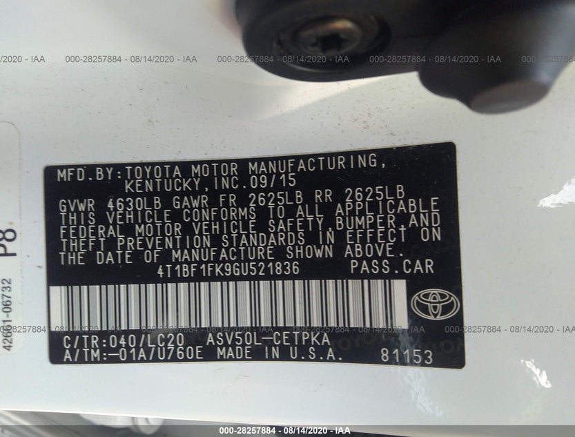4T1BF1FK9GU521836