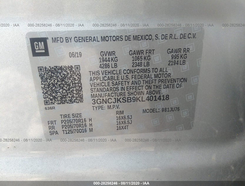 3GNCJKSB9KL401418