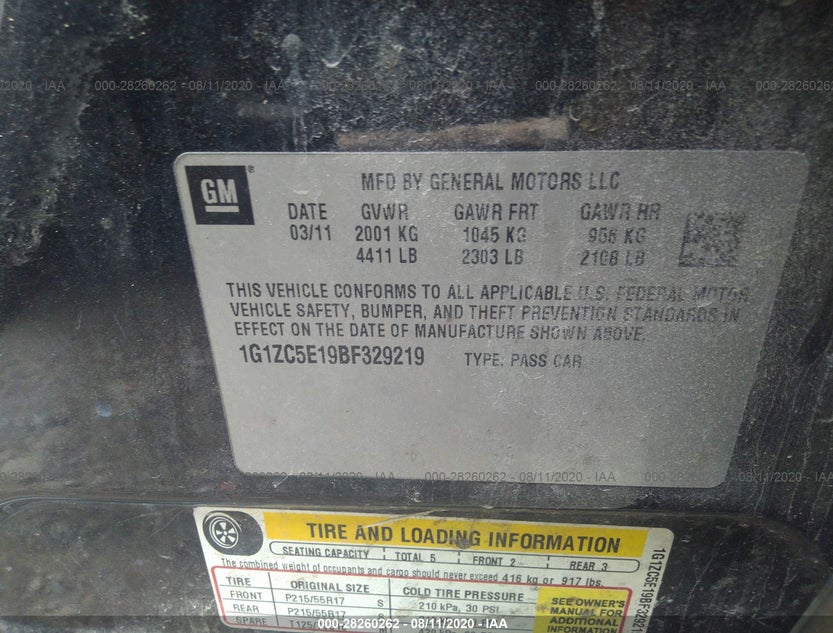 1G1ZC5E19BF329219