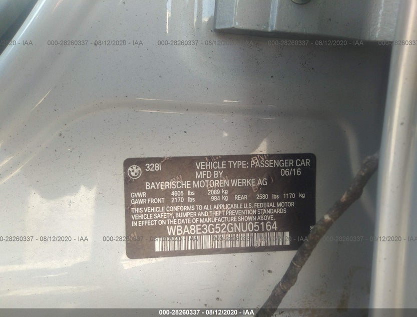 WBA8E3G52GNU05164
