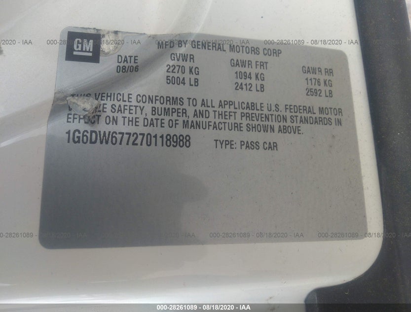 1G6DW677270118988