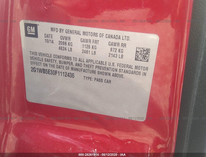 2G1WB5E30F1112436