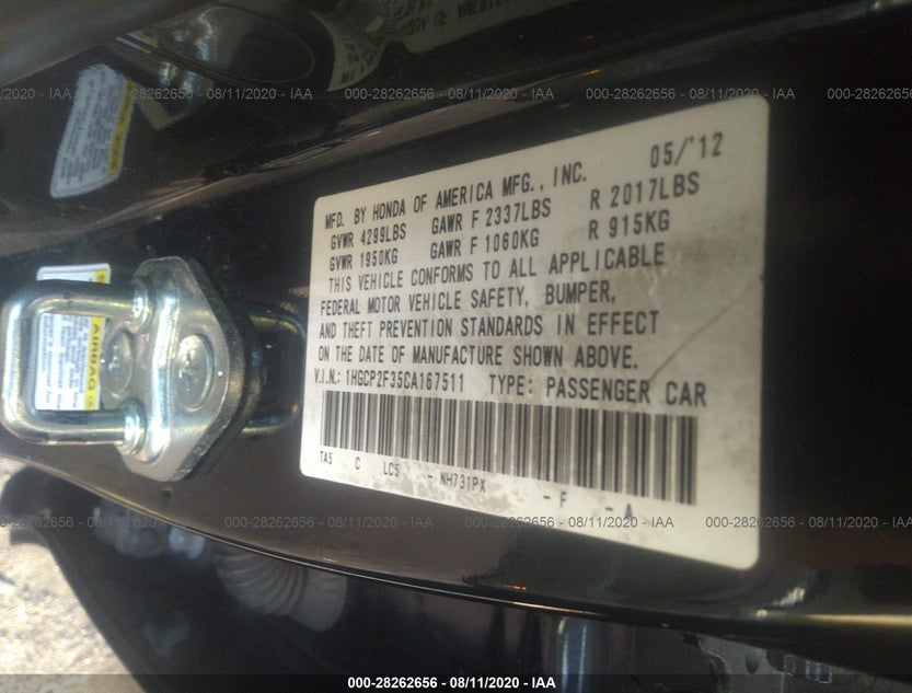 1HGCP2F35CA167511