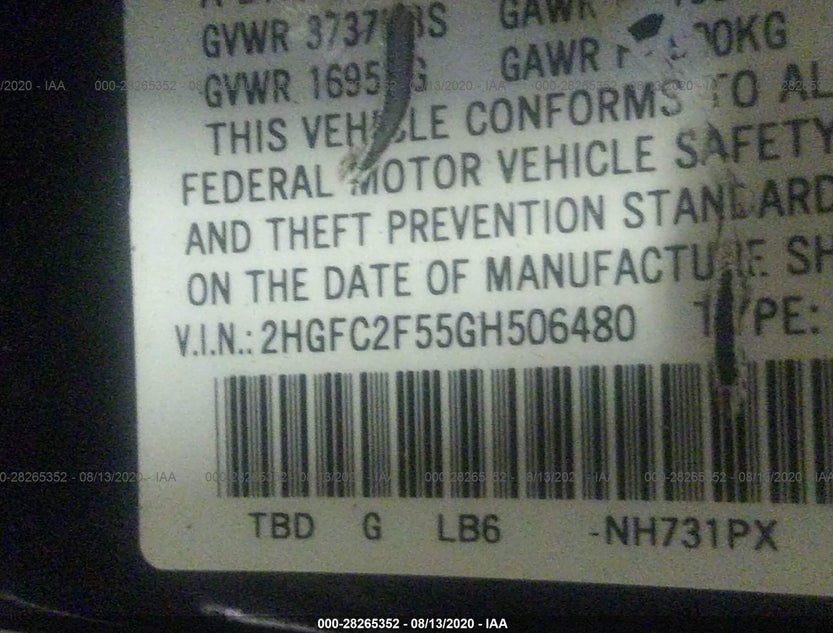 2HGFC2F55GH506480