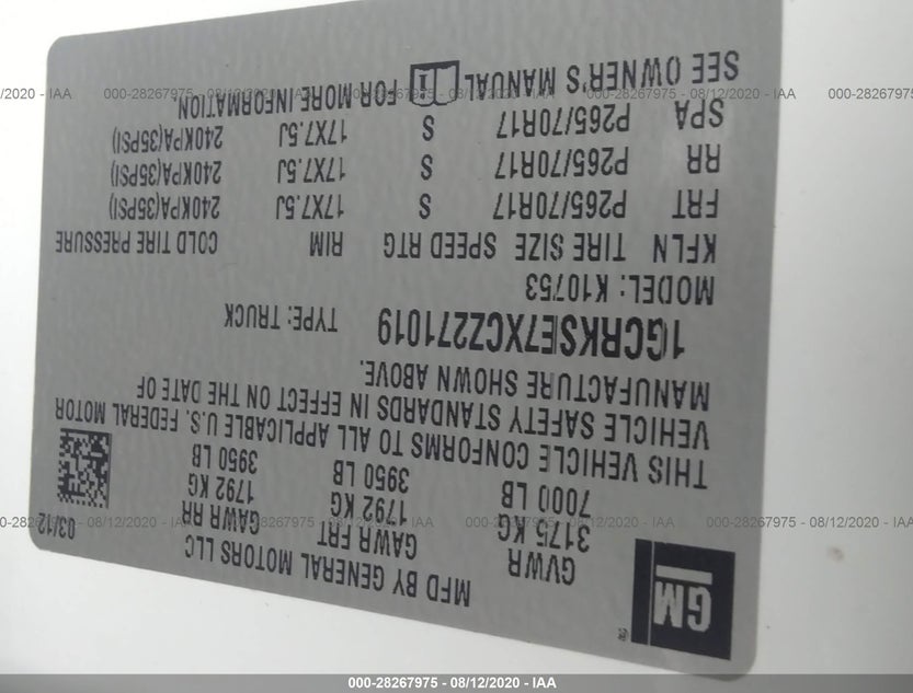 1GCRKSE7XCZ271019