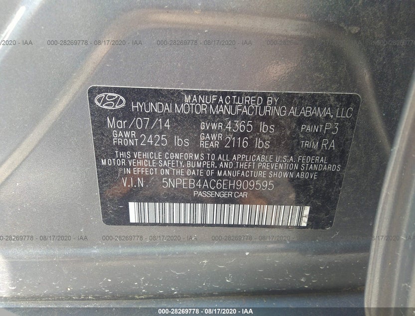 5NPEB4AC6EH909595
