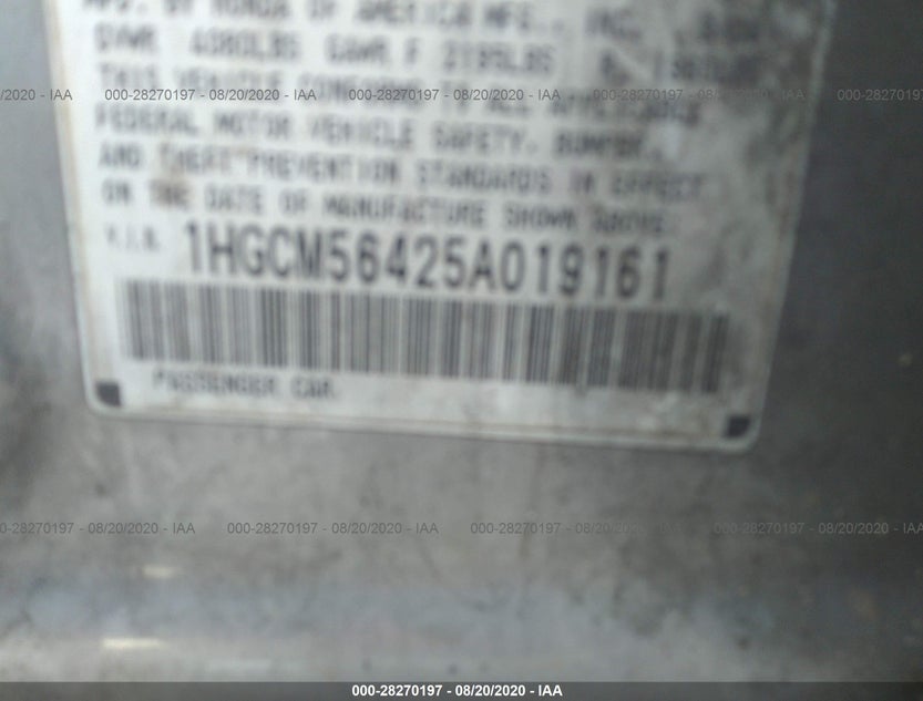 1HGCM56425A019161