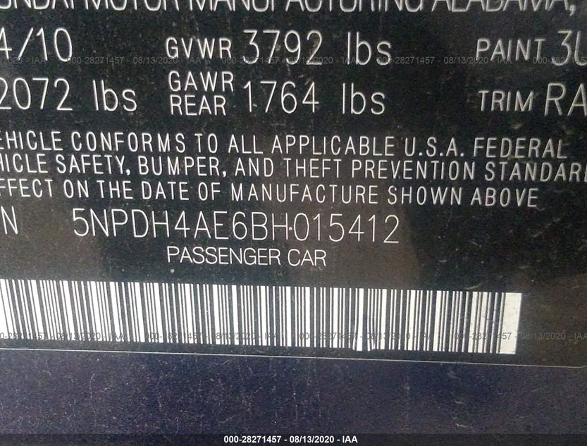 5NPDH4AE6BH015412