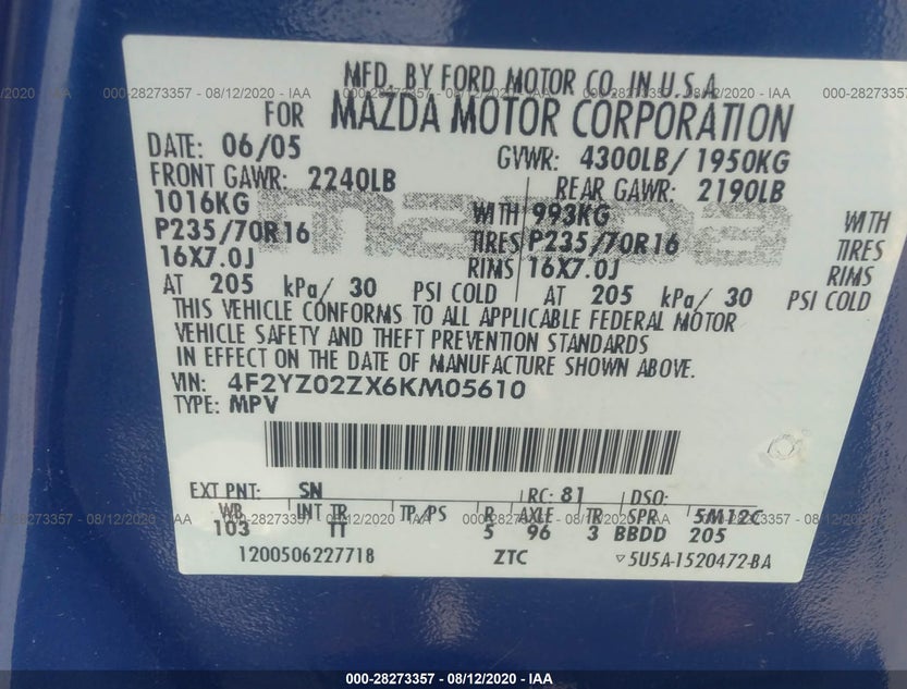 4F2YZ02ZX6KM05610