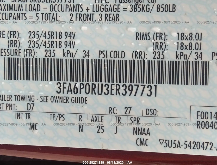 3FA6P0RU3ER397731