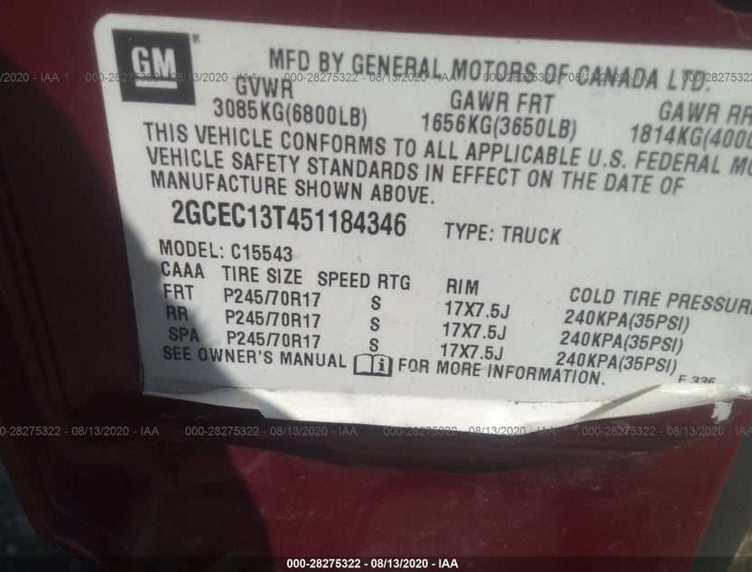 2GCEC13T451184346