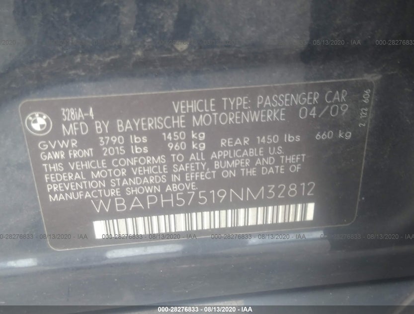 WBAPH57519NM32812