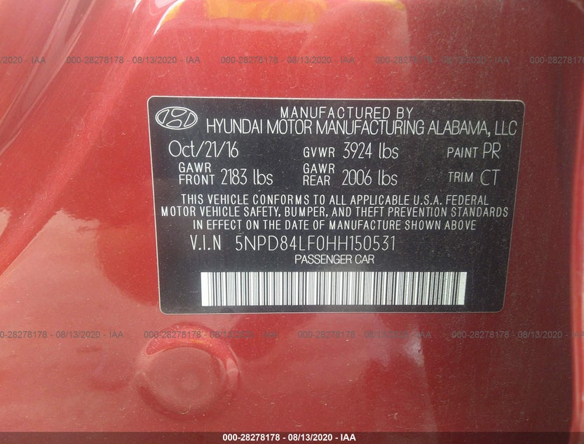 5NPD84LF0HH150531