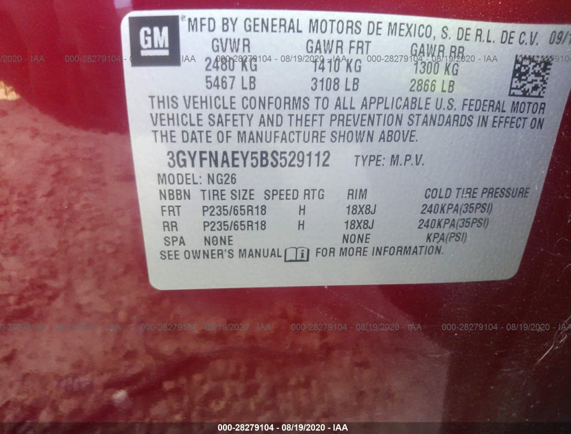 3GYFNAEY5BS529112