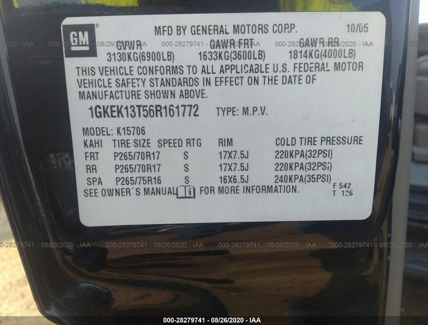 1GKEK13T56R161772