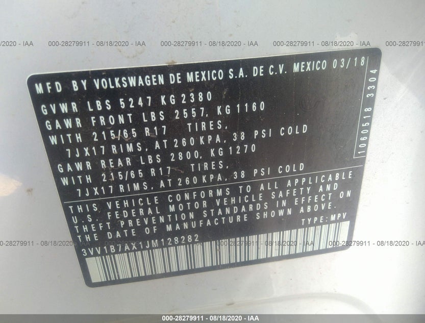 3VV1B7AX1JM128282