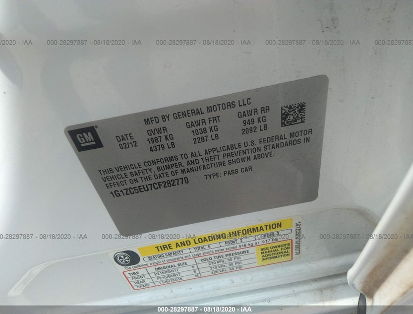 1G1ZC5EU7CF282770